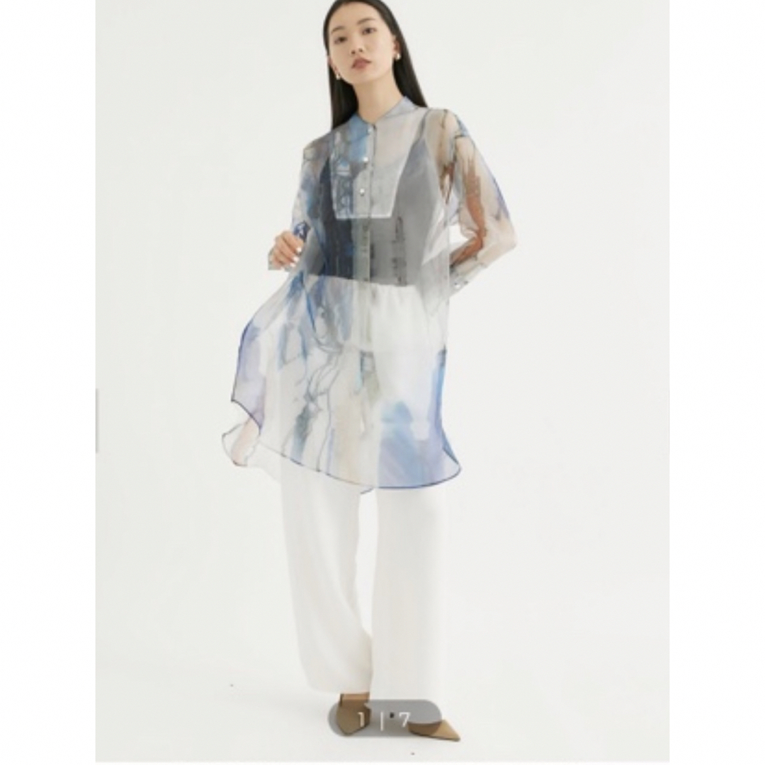 TELMA テルマ Printed Pullover Shirt シアーシャツ-tops.edu.ng