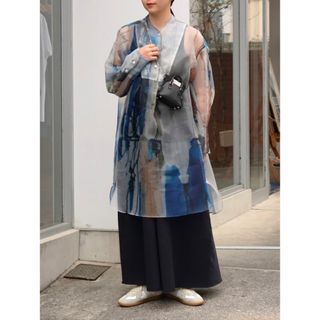 DRIES VAN NOTEN - TELMA テルマ Printed Pullover Shirt シアーシャツ