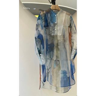 DRIES VAN NOTEN - TELMA テルマ Printed Pullover Shirt シアーシャツ
