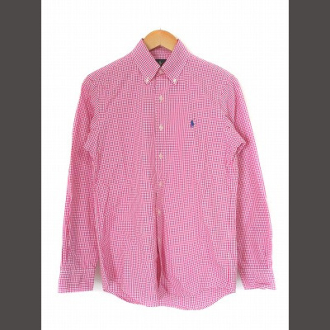ラルフローレン ボタンダウンシャツ ギンガムチェック 長袖 ピンク 白 XS | フリマアプリ ラクマ