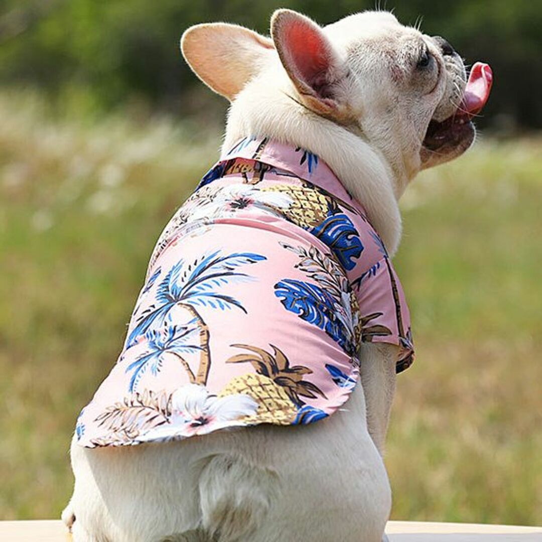 犬 猫 ペット服 夏服 アロハシャツ Tシャツ ピンクType その他のペット用品(犬)の商品写真