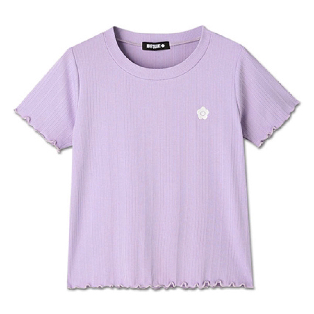 MARY QUANT(マリークワント)のマリークワント　ワンポイントデイジーTシャツ　パープル レディースのトップス(Tシャツ(半袖/袖なし))の商品写真