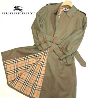 バーバリー(BURBERRY)の【希少】BURBERRYS トレンチコート 玉虫色 ノバチェック ベルト付き M(トレンチコート)