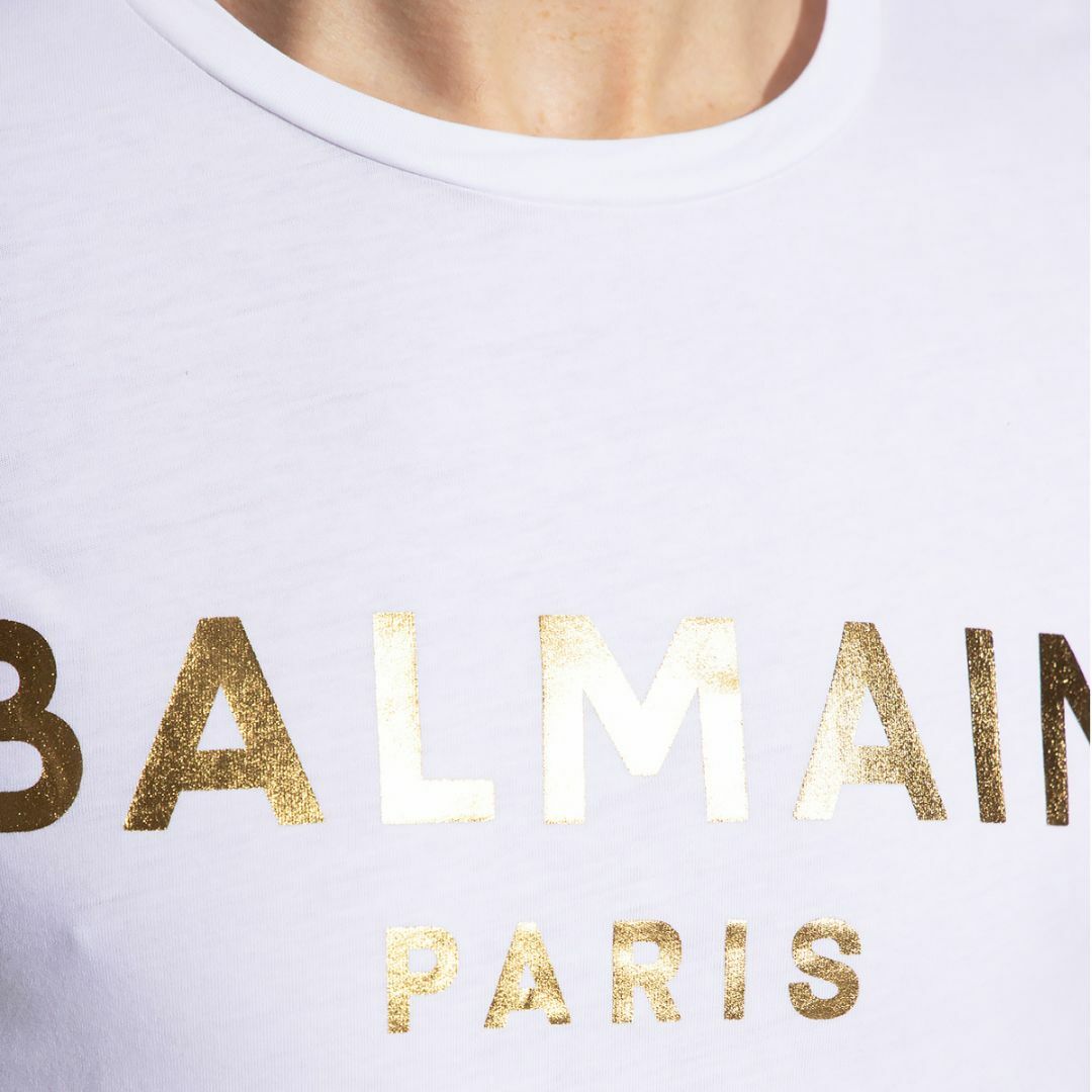 BALMAIN(バルマン)の21 BALMAIN ホワイト Tシャツ ロゴ 半袖 size M メンズのトップス(Tシャツ/カットソー(半袖/袖なし))の商品写真