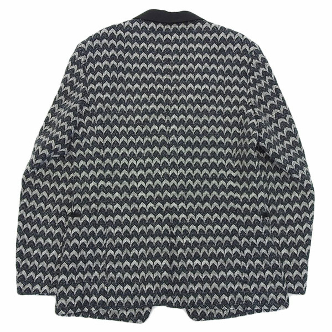 ISSEY MIYAKE(イッセイミヤケ)のイッセイミヤケ ISSEY MIYAKE シルク混 ウール テーラードジャケット 黒系 size4 Y00284 レディースのジャケット/アウター(テーラードジャケット)の商品写真