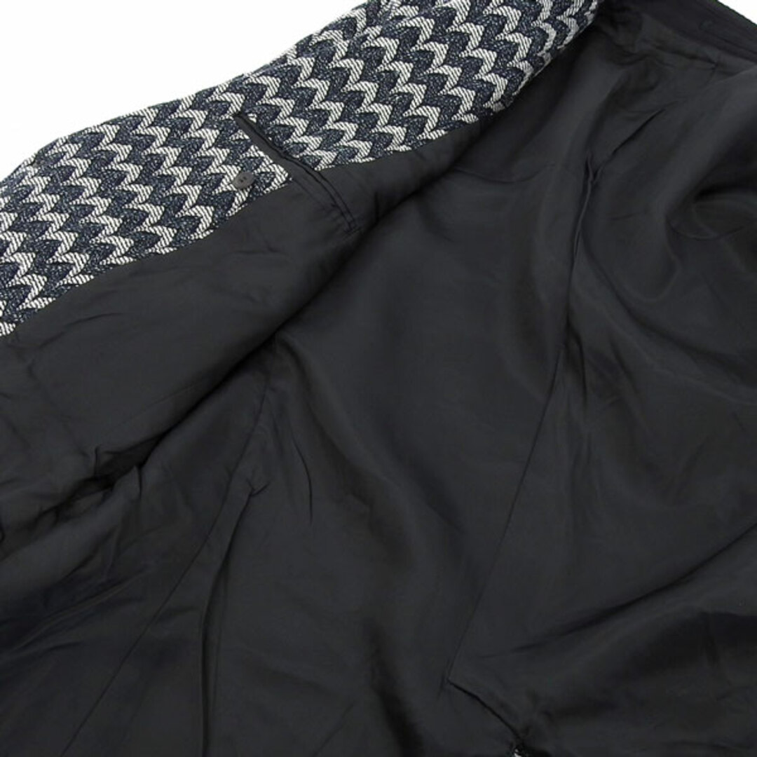 イッセイミヤケ ISSEY MIYAKE シルク混 ウール テーラードジャケット 黒系 size4 Y00284