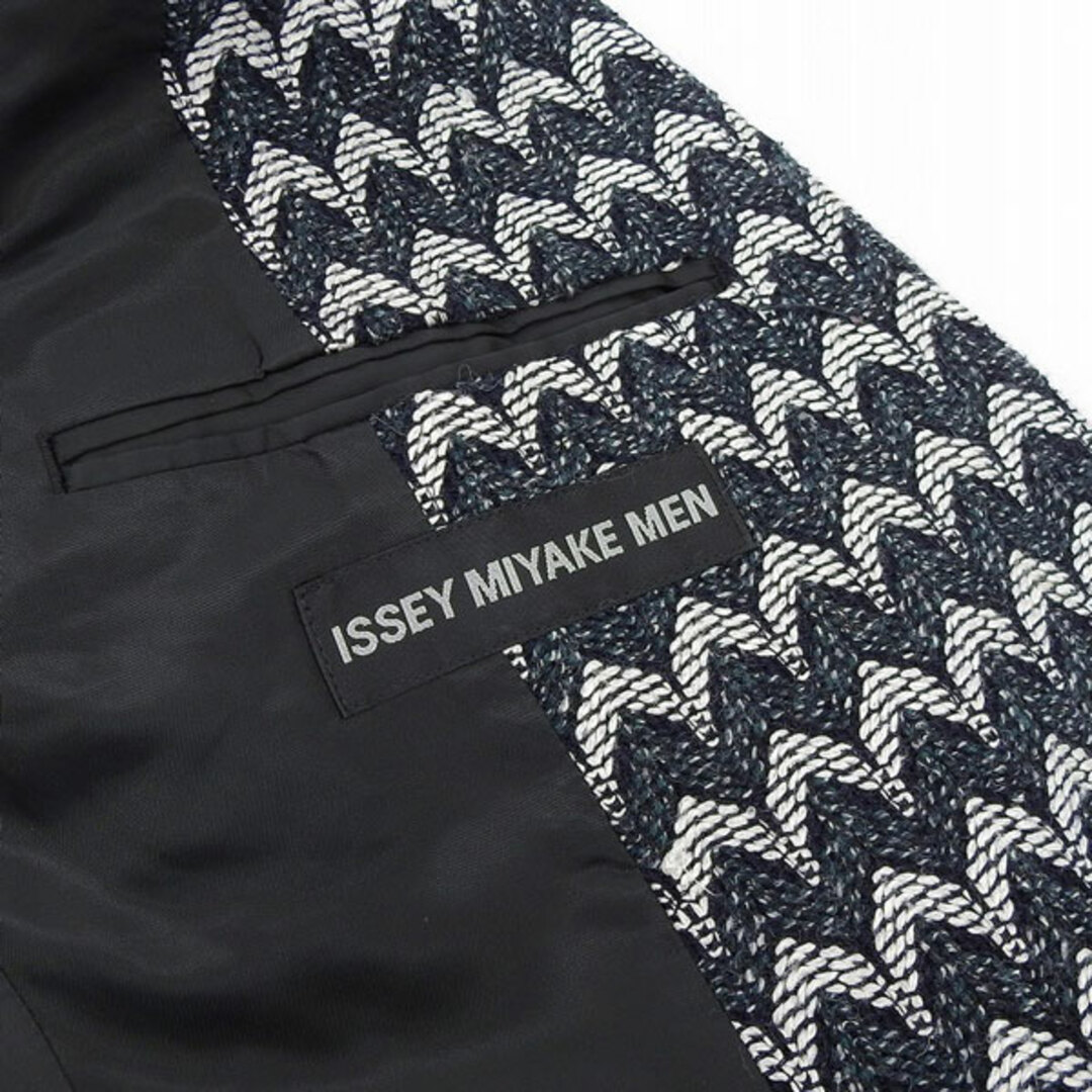 イッセイミヤケ ISSEY MIYAKE シルク混 ウール テーラードジャケット