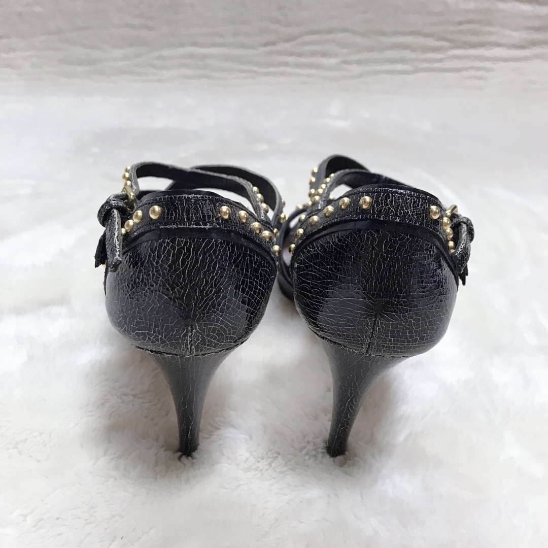 ミュウミュウ miumiu 23cm サンダル スタッズ ストラップ ヒール | www