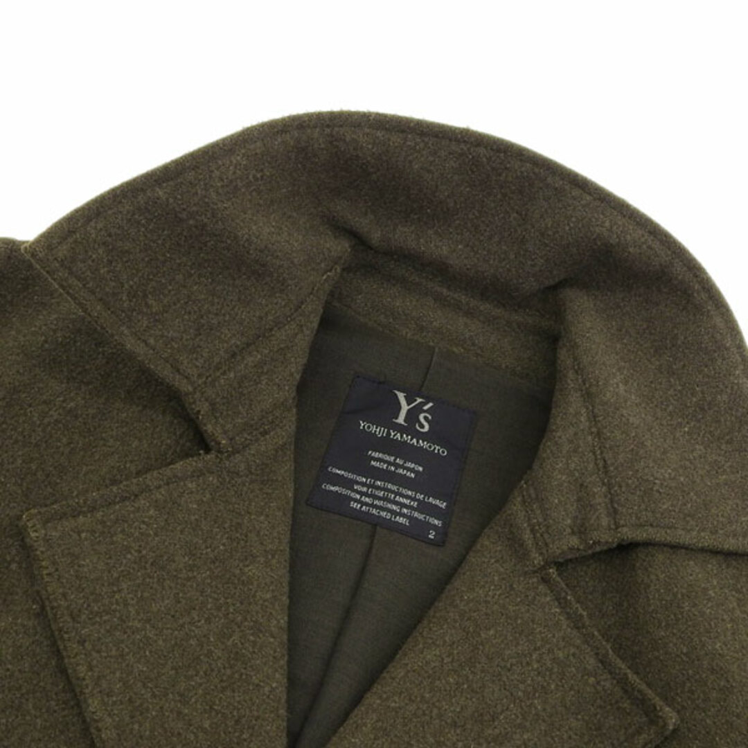 Y's(ワイズ)のワイズ Y's チェスターコート カーキ メンズ size2 Y00395 メンズのジャケット/アウター(チェスターコート)の商品写真