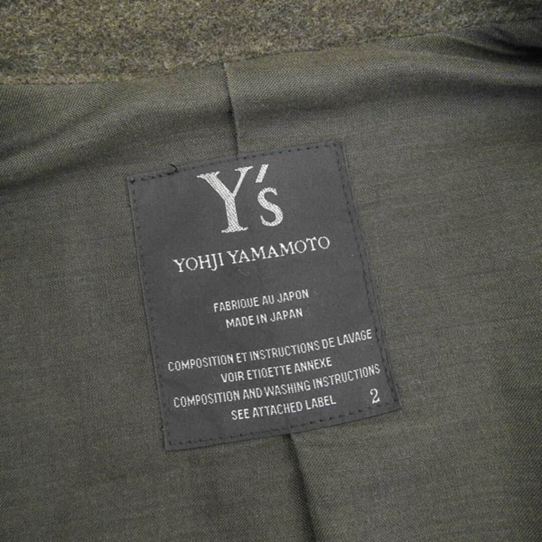 Y's(ワイズ)のワイズ Y's チェスターコート カーキ メンズ size2 Y00395 メンズのジャケット/アウター(チェスターコート)の商品写真