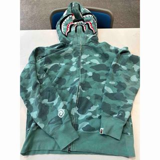 APE COLOR CAMO DOUBLE SHARK HOODIE M