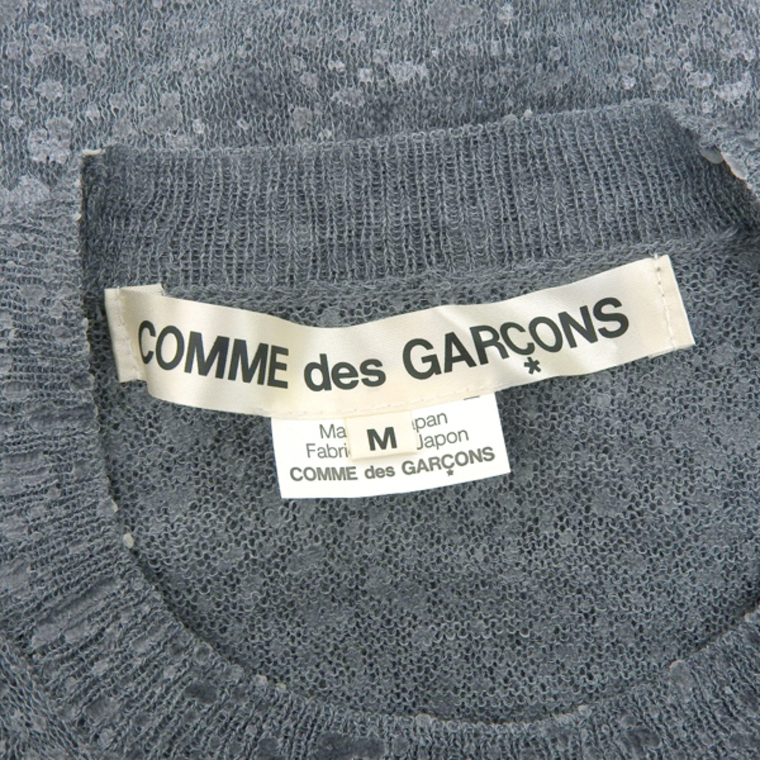 美品 コムデギャルソン COMMEdesGARCONS ウール カットソー 長袖 レディース グレー sizeM Y00419