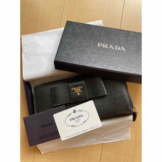 プラダ(PRADA)のPRADA プラダ　長財布　ブラック(財布)