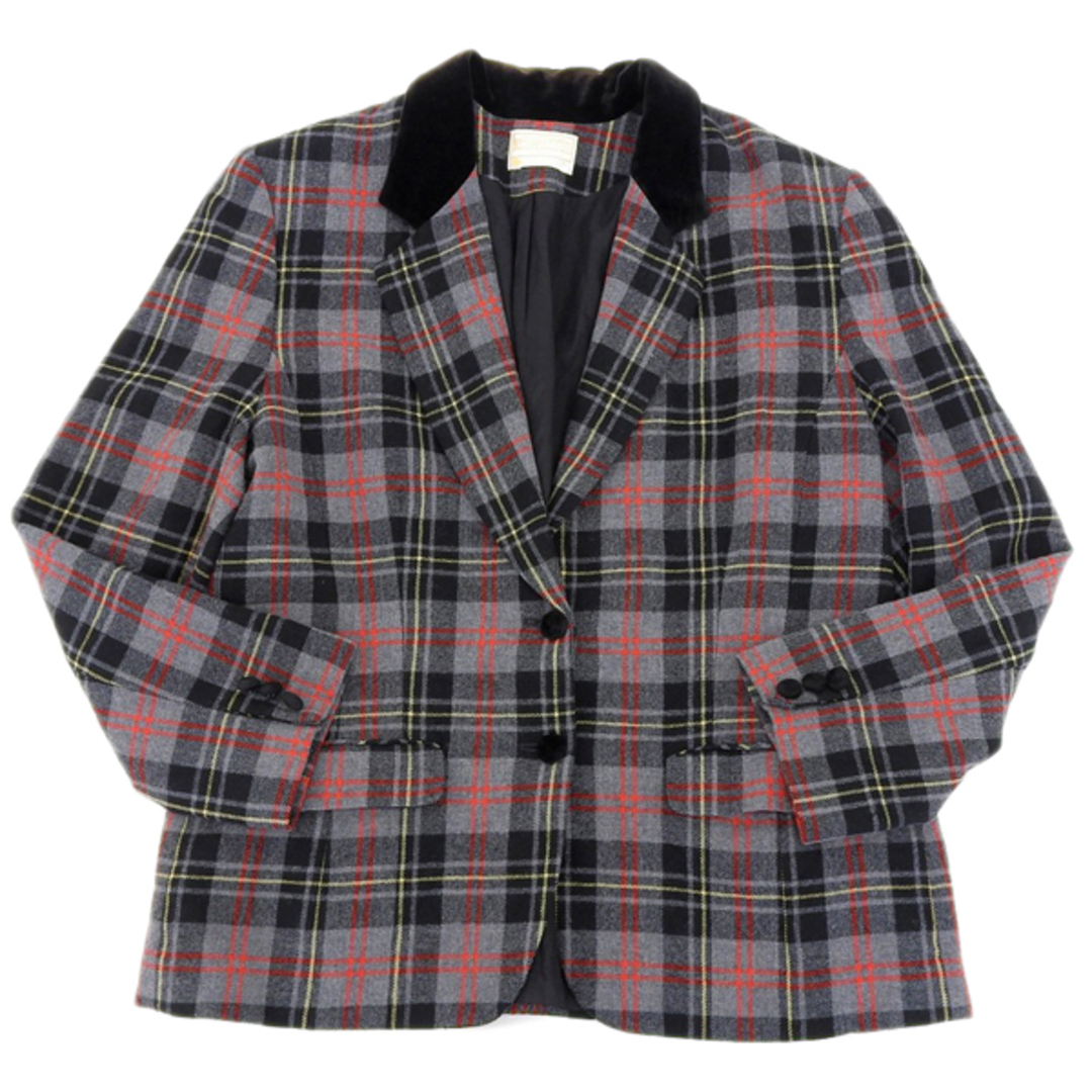 PENDLETON(ペンドルトン)のPENDLETON ペンドルトン ウール チェック柄 ジャケット レディース グレー系 size16 Y00590 レディースのジャケット/アウター(その他)の商品写真