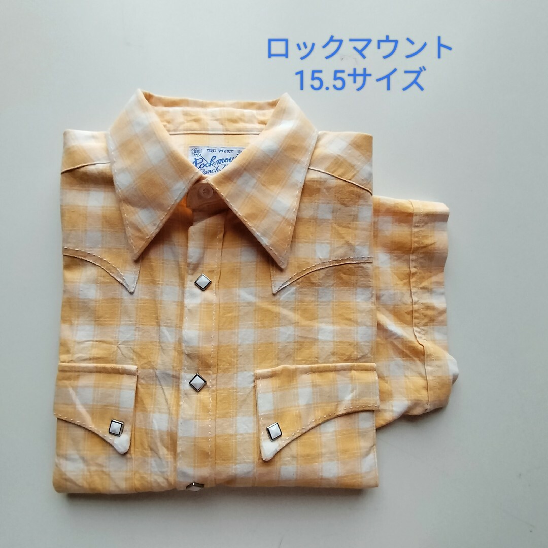 ROCKMOUNT - ロックマウント☆チェックウエスタンシャツ☆美USED☆15.5