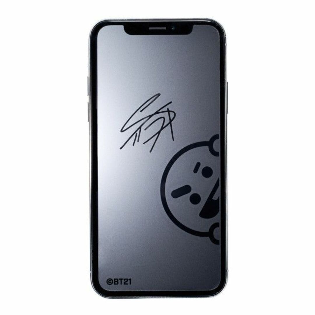 BT21(ビーティーイシビル)のBT21 BTS 保護ガラス iPhoneX/XS 兼用サイズ スマホ/家電/カメラのスマホアクセサリー(保護フィルム)の商品写真