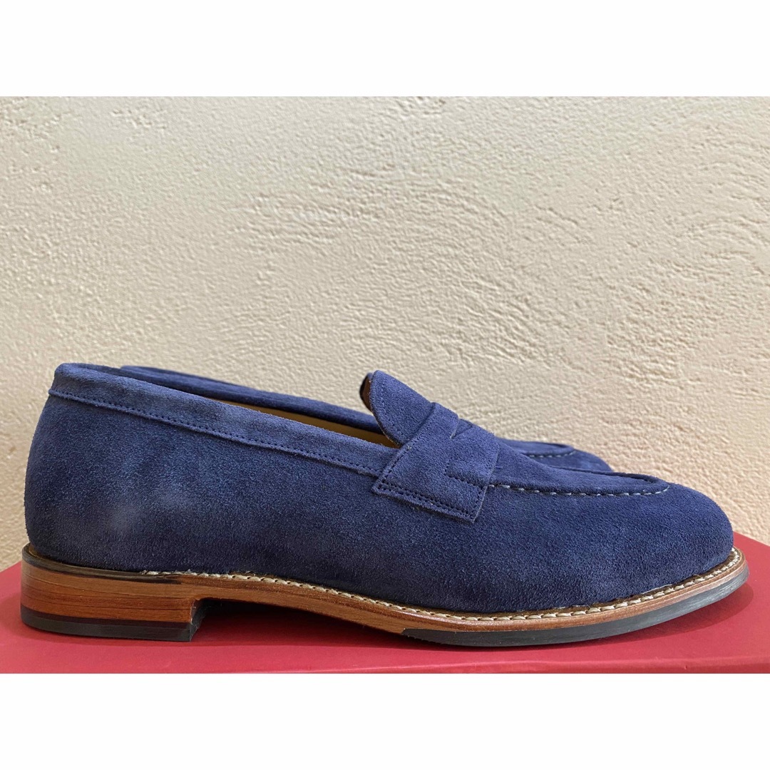 新品 GRENSON グレンソン スエード ペニーローファー サドルストラップ