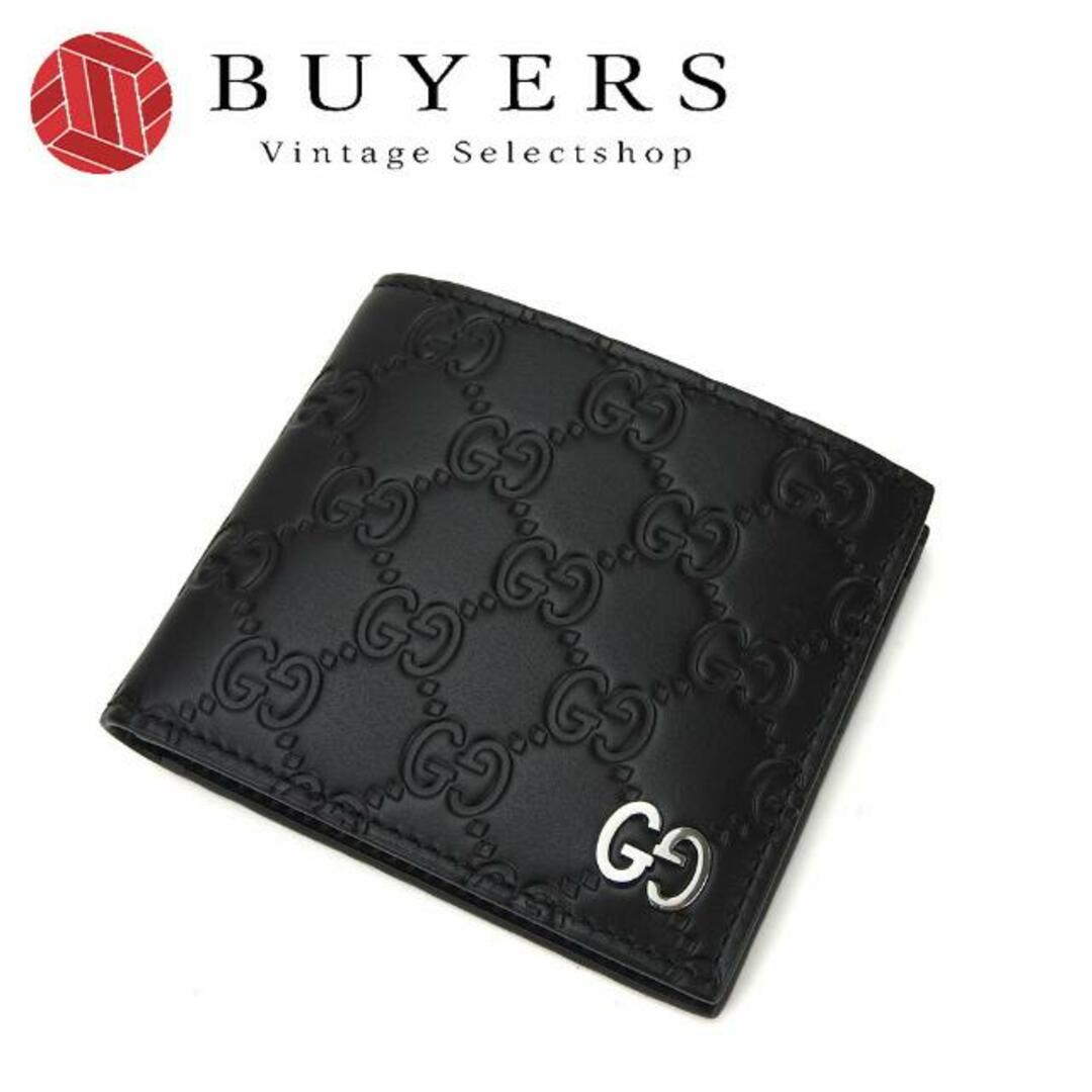 Gucci - 【中古】未使用展示品 グッチ 二つ折り 財布 グッチシマ