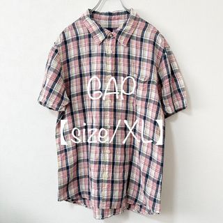 ギャップ(GAP)のGAP/ギャップ★半袖シャツ★マドラスチェック★ブルーピンクレッドホワイト★XL(シャツ)