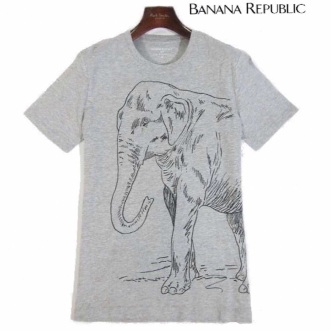 Banana Republic(バナナリパブリック)の【BANANA REPUBLIC】エレファントプリント半袖クルーネックTシャツM メンズのトップス(Tシャツ/カットソー(半袖/袖なし))の商品写真