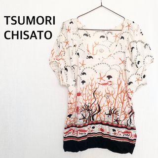 ツモリチサト(TSUMORI CHISATO)のTSUMORI CHISATO ツモリチサト　半袖　薄手　トップス　美品(カットソー(半袖/袖なし))