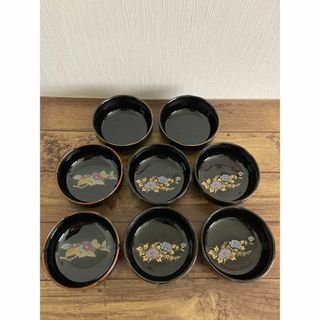 【未使用品】瑞陶　小鉢　8点　黒　一色窯 村瀬(食器)