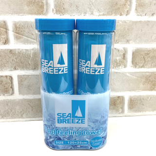 シーブリーズ(SEA BREEZE)のSEA BREEZE シーブリーズ クールタオル 2個 冷感タオル ブルー(トレーニング用品)