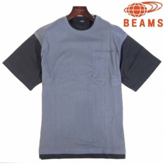 ビームス(BEAMS)の【BEAMS/ビームス】フェイクレイヤード 半袖Tシャツ ・ブルーグレー系・L(Tシャツ/カットソー(半袖/袖なし))