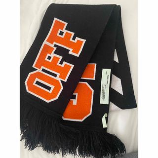 OFF-WHITE オフホワイト レオパード柄マフラー ブラック/ブラウン