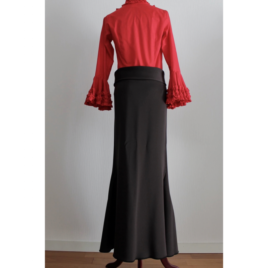 スペイン人デザイナーSusanaのフラメンコ衣装スカート赤