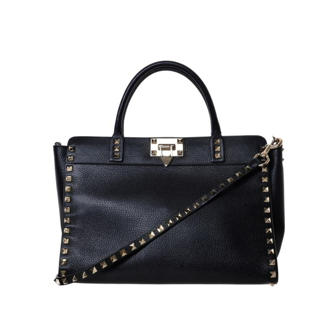 VALENTINO ロックスタッズ レザー 2WAY ハンドバッグ | フリマアプリ ラクマ