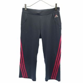 アディダス(adidas)のアディダス ロゴプリント ジャージ クロップド パンツ L グレー adidas CLIMA COOL スポーツ トレーニング レディース 【中古】  【230713】 メール便可(ショートパンツ)