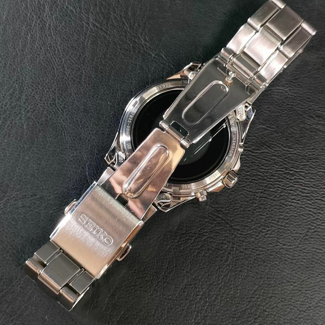 美品【稼働品】SEIKO セイコーセレクション 7B22 ブルー 電波ソーラー