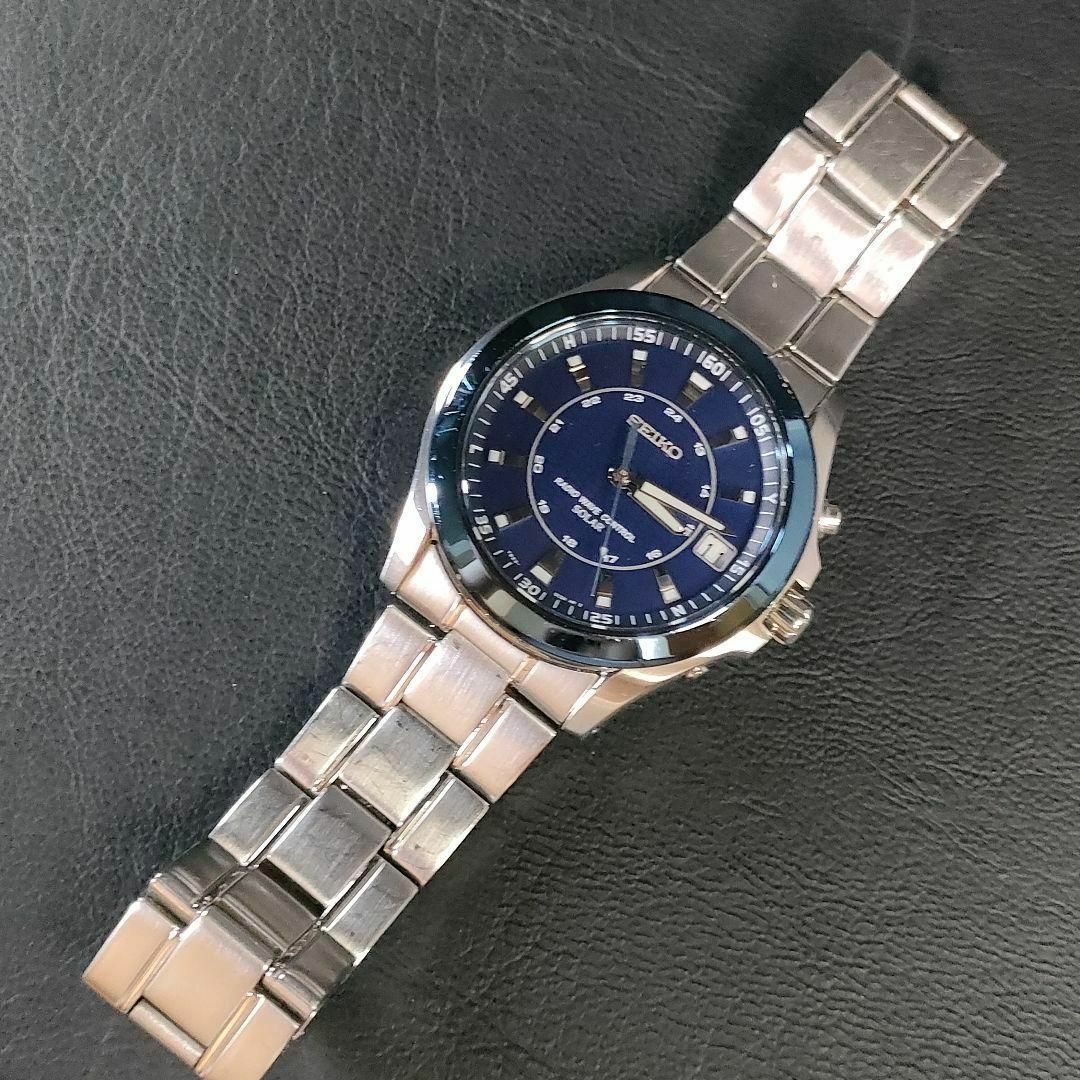 美品【稼働品】SEIKO セイコーセレクション 7B22 ブルー 電波ソーラー