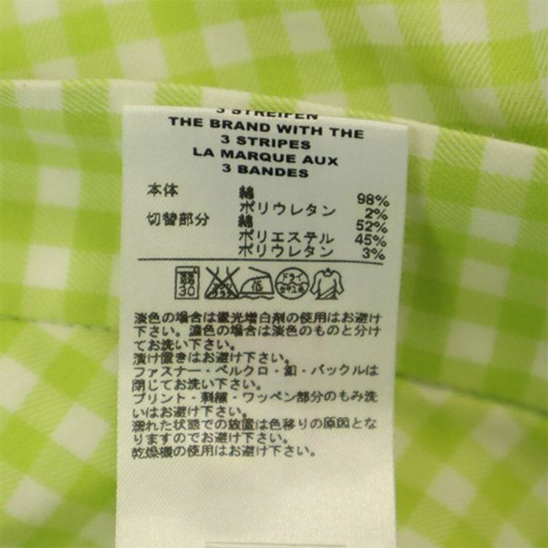 アディダス チェック柄 ゴルフ ショート パンツ 76 グリーン×ホワイト adidas メンズ 【中古】 【230713】 アディダスパンツ\u0026チェック柄スニードセット
