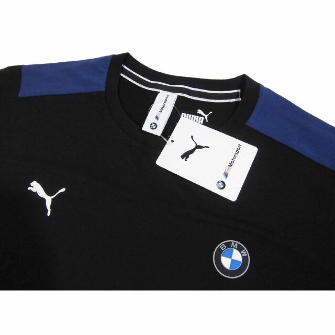 BMW(ビーエムダブリュー)の【PUMA / プーマ】BMWコラボTシャツ・ブラック系・メンズL相当（未着用） メンズのトップス(Tシャツ/カットソー(半袖/袖なし))の商品写真