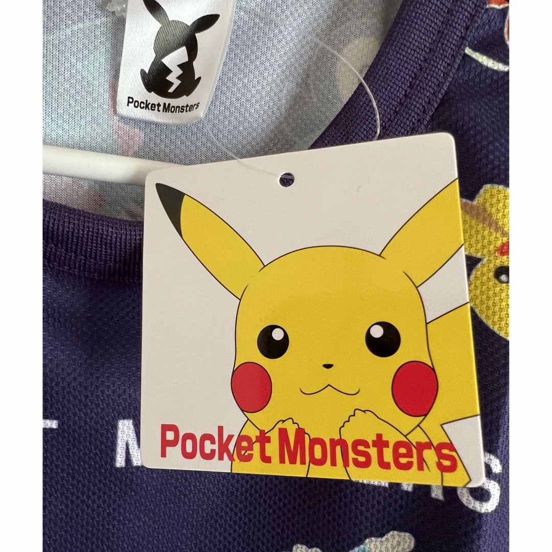 新品　ポケモン　100サイズ　半袖　Ｔシャツ　総柄　メッシュ　ドライ　 キッズ/ベビー/マタニティのキッズ服男の子用(90cm~)(Tシャツ/カットソー)の商品写真