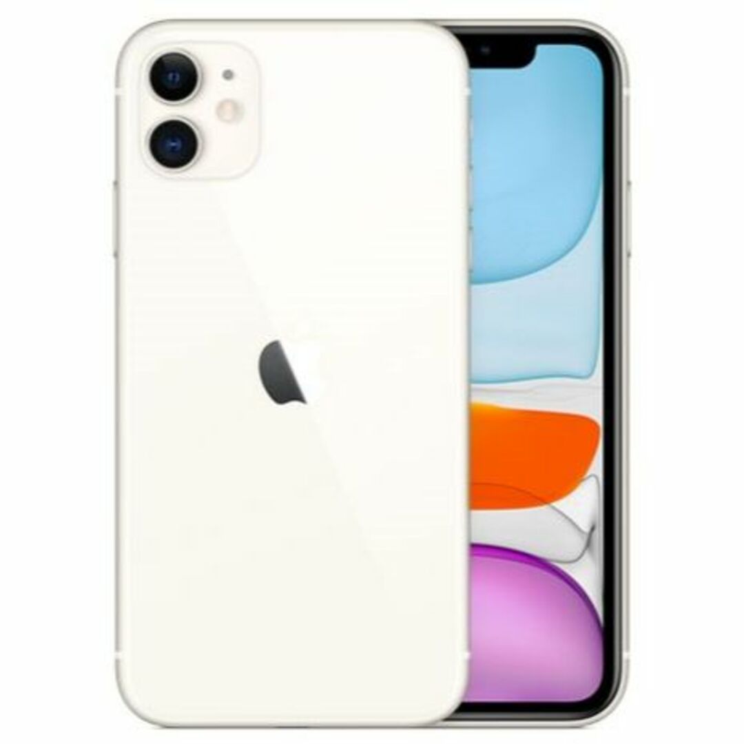 Apple(アップル)のiphone11 128GB ホワイト simフリー　美品 スマホ/家電/カメラのスマートフォン/携帯電話(スマートフォン本体)の商品写真