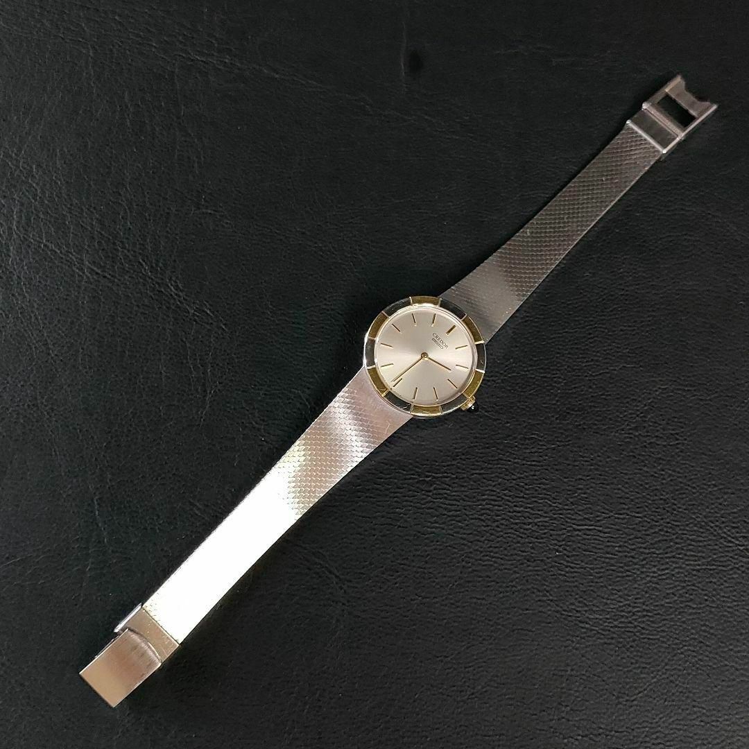 極美品【稼働品】SEIKO セイコークレドール シルバー ゴールド クォーツQZ-