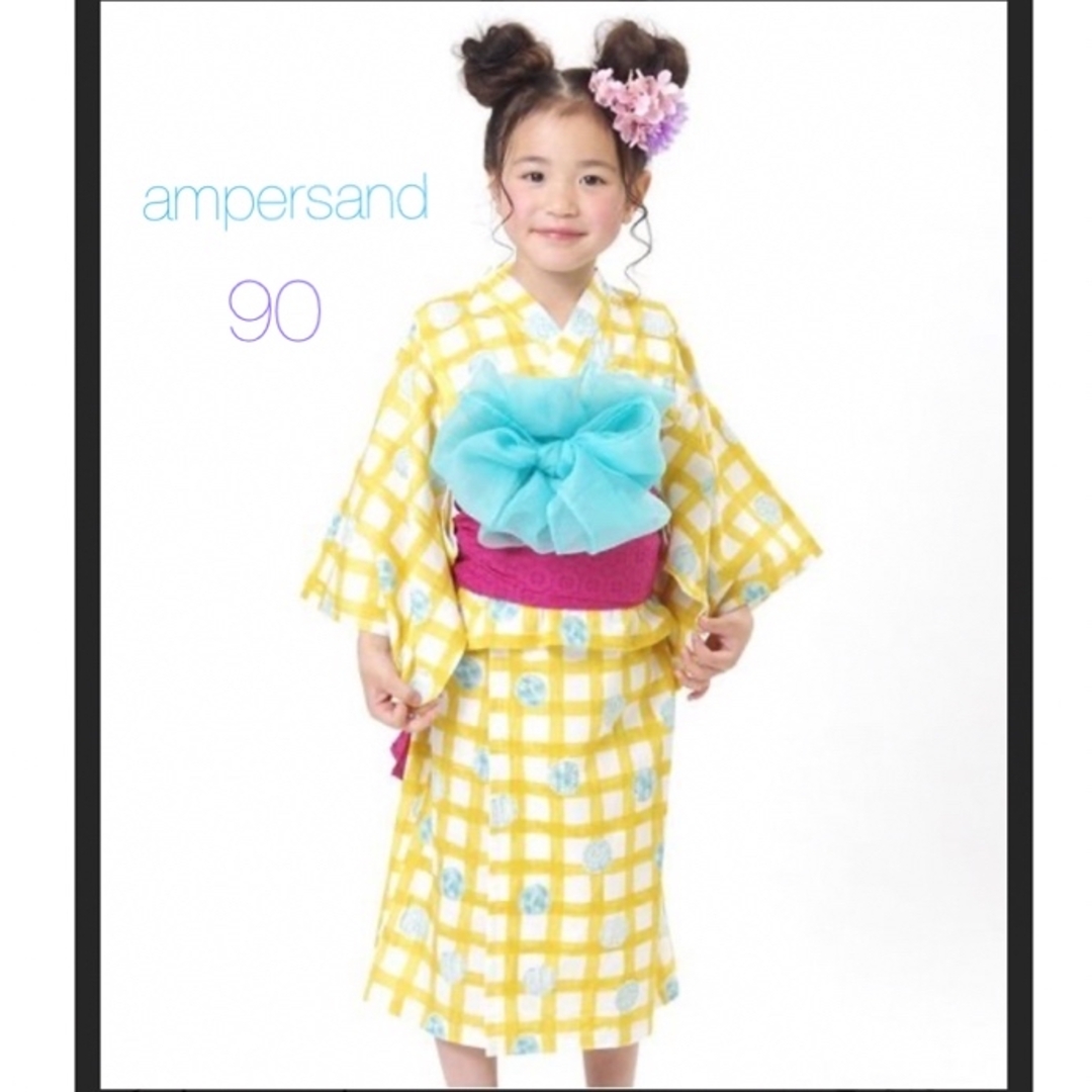 ampersand(アンパサンド)のアンパサンド　浴衣　ゆかた　ワンピース キッズ/ベビー/マタニティのキッズ服女の子用(90cm~)(甚平/浴衣)の商品写真