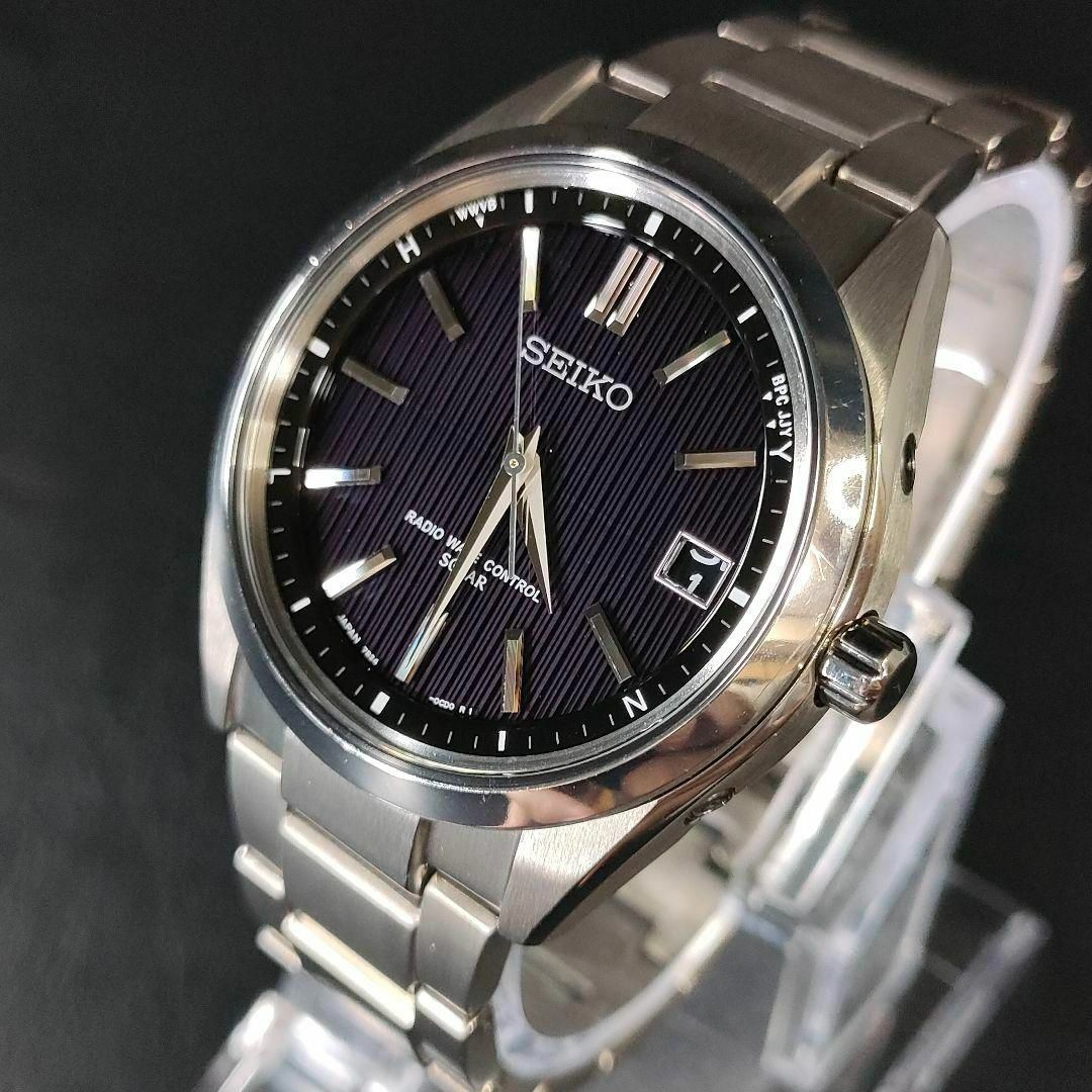 極美品【稼働品】SEIKO　セイコーブライツ　7B24　ブラック　電波ソーラー