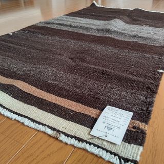 ✨週末SALE✨ オールドキリム ラグ 北欧雑貨 ヴィンテージ 3の通販 by