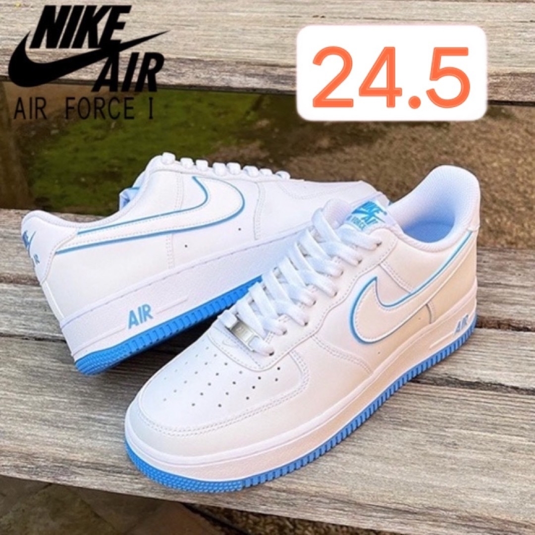 NIKE - 【新品24.5cm】NIKE エアフォース１ホワイト/ユニバーシティ ...