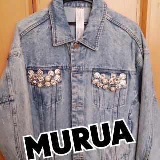 ムルーア(MURUA)のビジュー付Ｇジャン＊ｱｲｽﾌﾞﾙｰ(Gジャン/デニムジャケット)