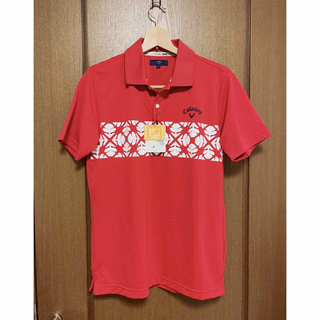 キャロウェイ(Callaway)の新品　キャロウェイ　ゴルフウェア　メンズ　ポロシャツ　赤　サイズL(ウエア)