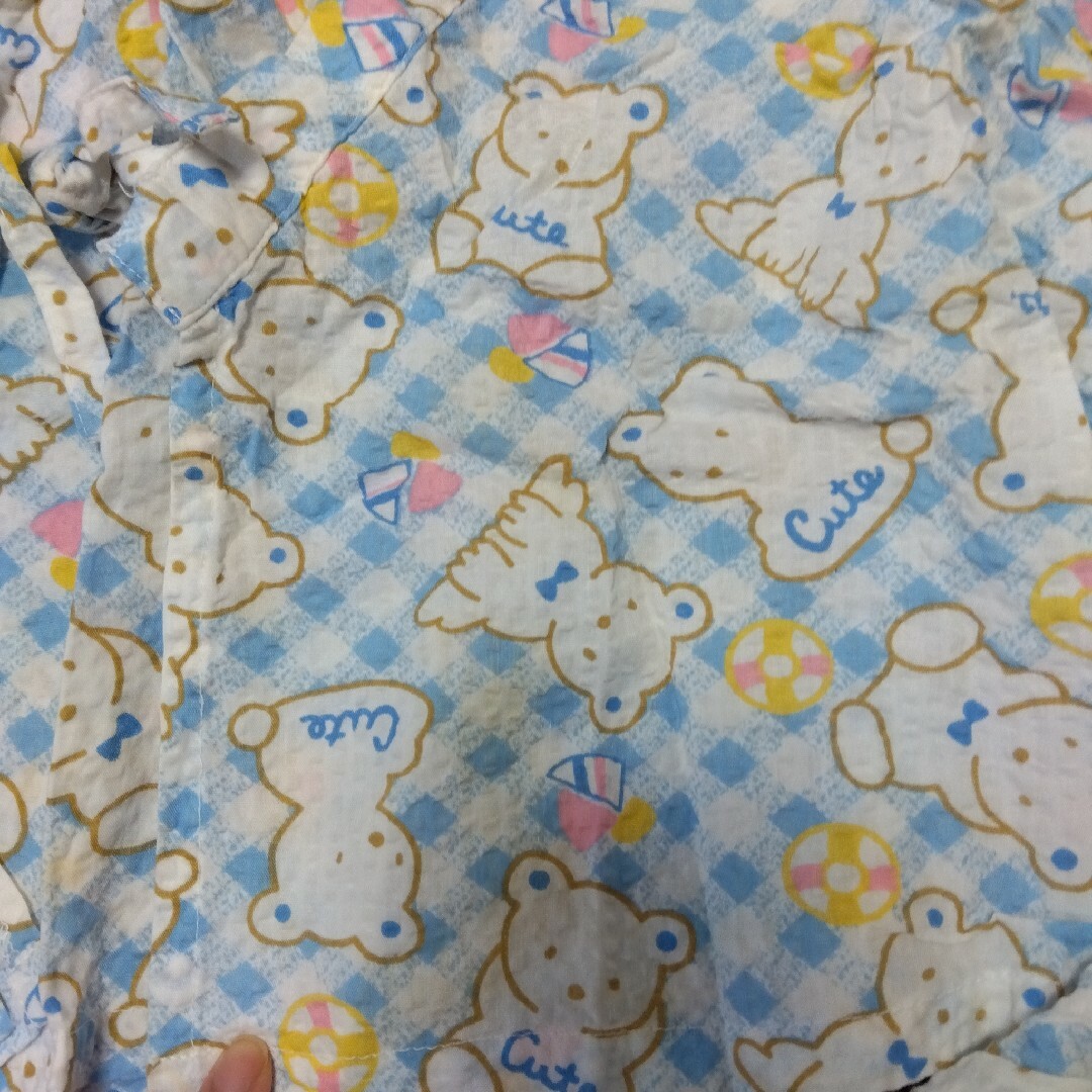 クマちゃん甚平　95 キッズ/ベビー/マタニティのキッズ服女の子用(90cm~)(甚平/浴衣)の商品写真