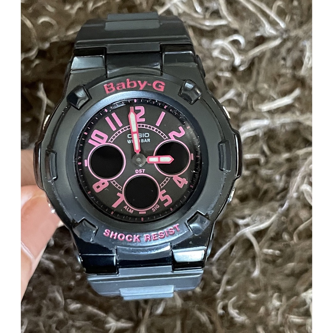 CASIO(カシオ)のbaby-Ｇ　　ブラック✖️ピンク　電池切れ！腕時計　カシオ レディースのファッション小物(腕時計)の商品写真