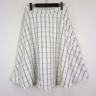 ユナイテッドアローズグリーンレーベルリラクシング(UNITED ARROWS green label relaxing)のグリーンレーベルリラクシング ユナイテッドアローズ スカート チェック M 白(ひざ丈スカート)