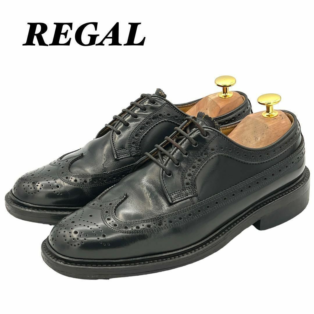 REGAL(リーガル)のREGAL 2389 黒 外羽根 ウィングチップ 23.5cm EE メンズの靴/シューズ(ドレス/ビジネス)の商品写真