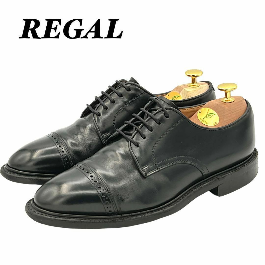 REGAL 05NR 黒 パンチドキャップトゥ 23.5cm EE